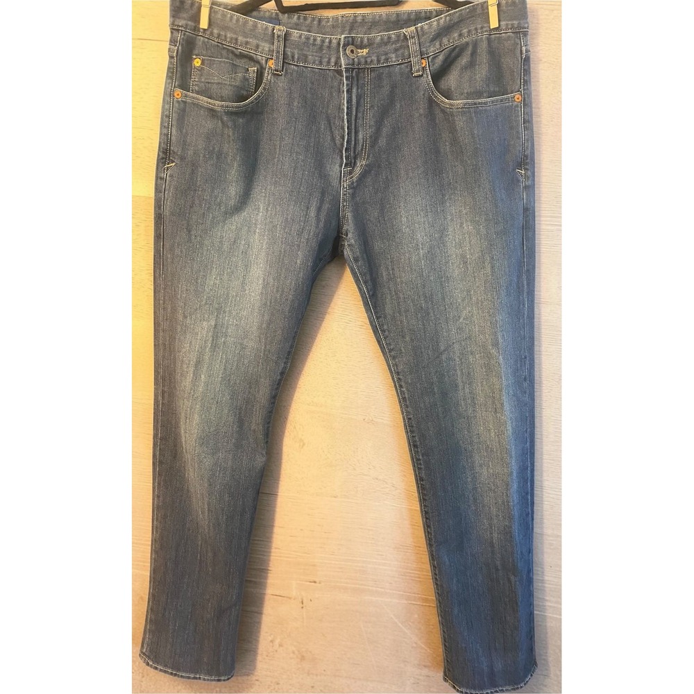 Faconnable Tailored Denim Straight Leg‎ Medium Wash Men's 36X34 Jeans